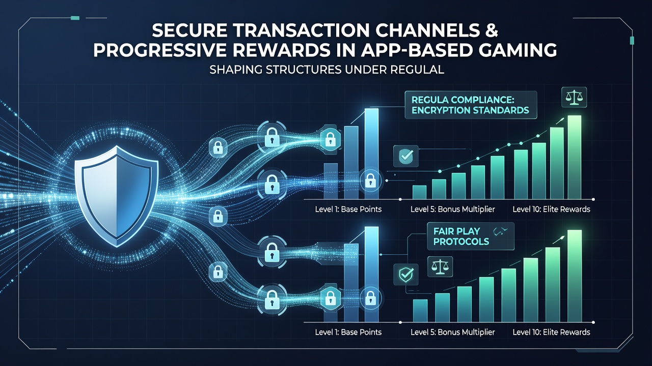 Mobile app interface showing progressive reward levels unlocked through verified secure transactions