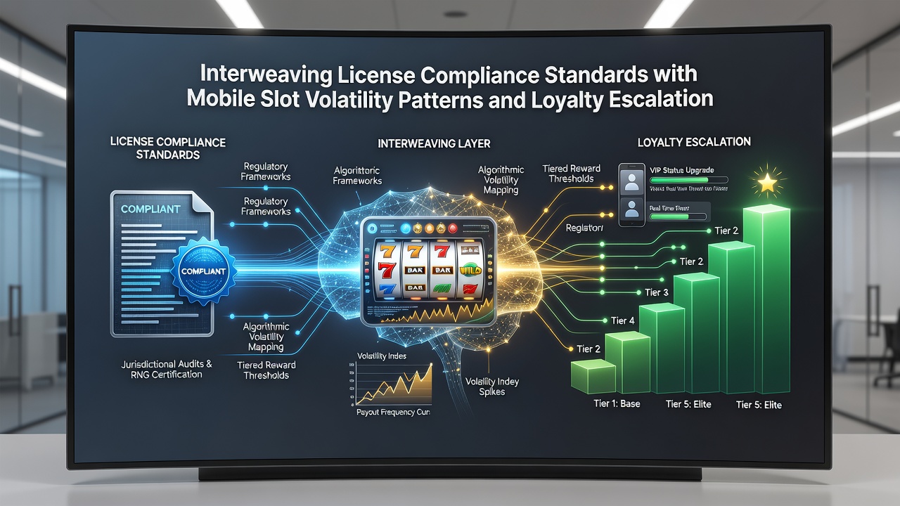 Loyalty program dashboard showing tier progression linked to slot volatility levels and compliance status