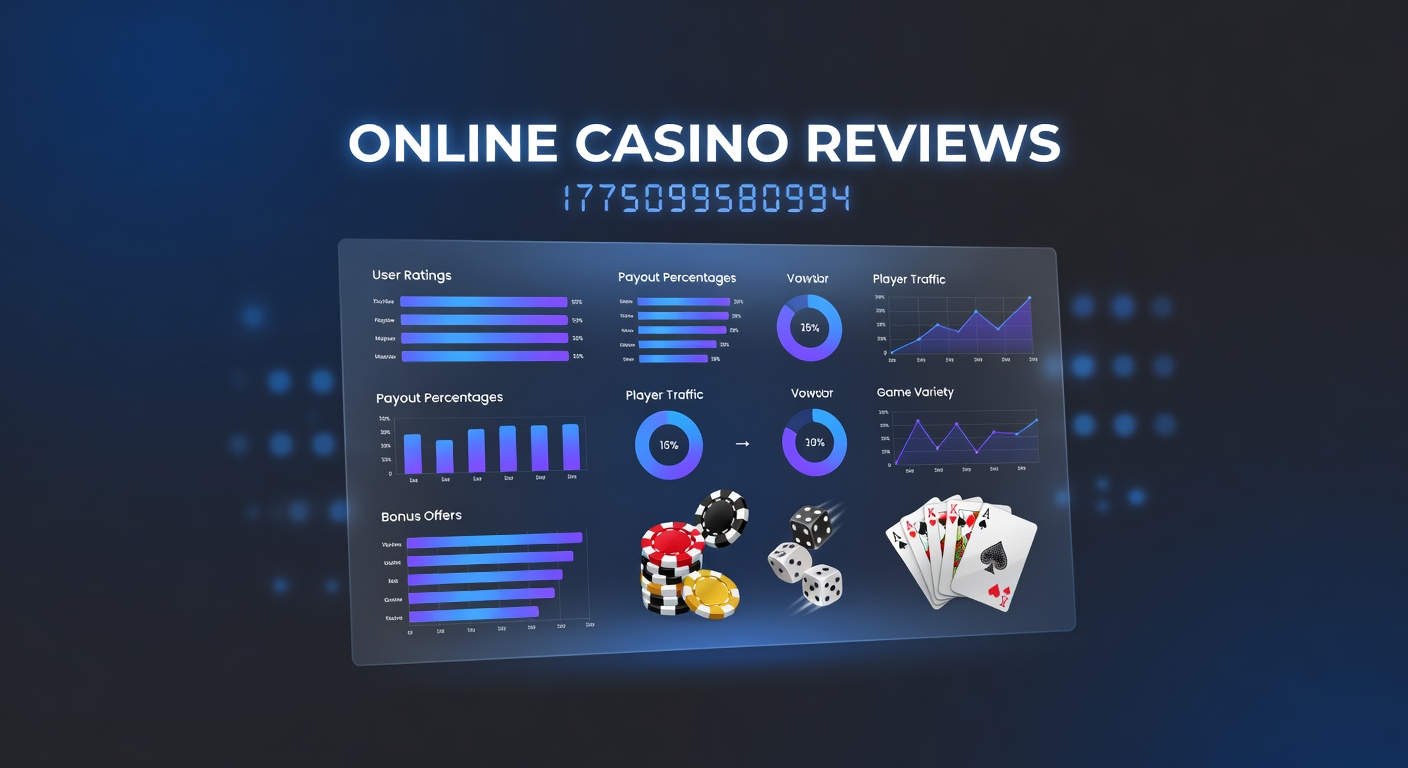 Close-up of a laptop screen displaying multiple online casino review sites with ratings, bonuses highlighted, and regulatory badges visible