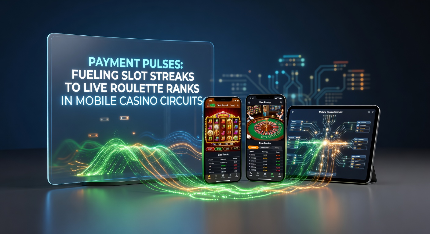 Dynamic graphic of a player's progress bar filling from slot icons to a glowing live roulette VIP badge, with digital payment waves connecting them