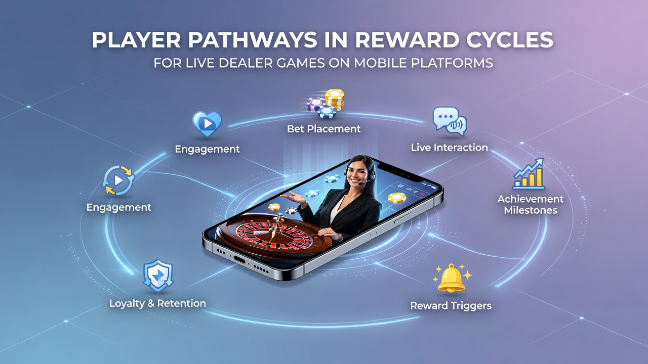Mobile live dealer game interface displaying player progress and reward indicators during a roulette session