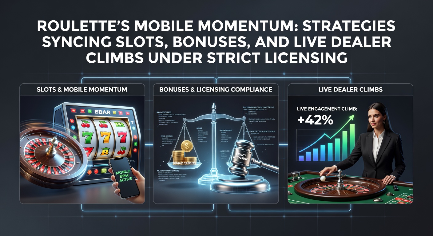 A vibrant mobile screen displaying a spinning roulette wheel with slots icons and bonus notifications in the background, capturing the fast-paced integration of casino features on smartphones