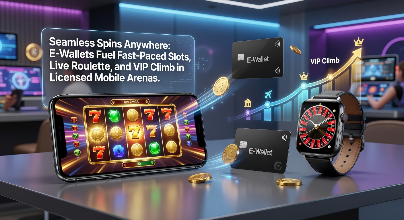 Smartphone displaying vibrant slot reels and e-wallet deposit screen in a licensed mobile casino app