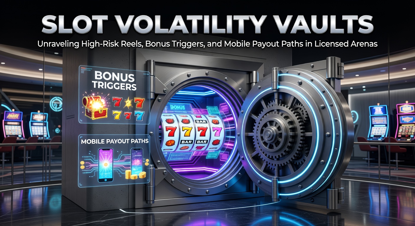 Vibrant slot machine reels spinning with high-volatility symbols and bonus triggers lighting up in a licensed casino setting