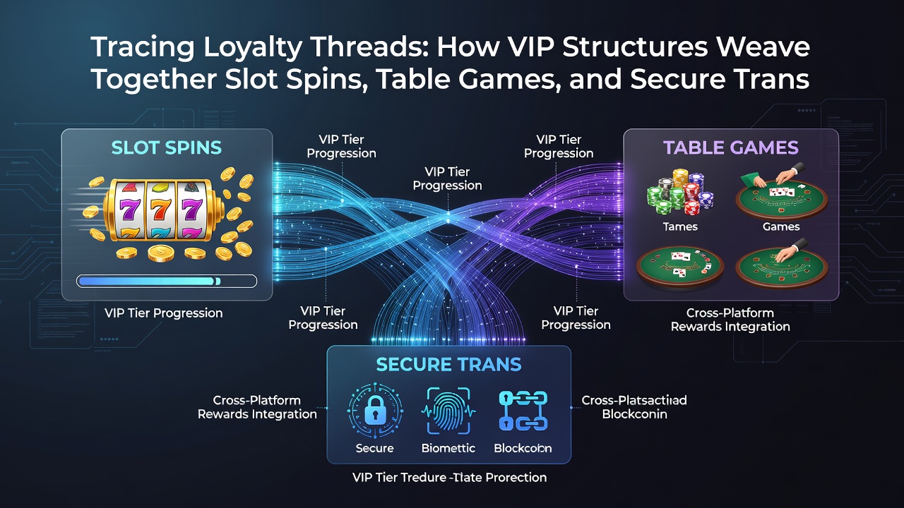 Secure mobile transactions supporting VIP rewards across slots and tables