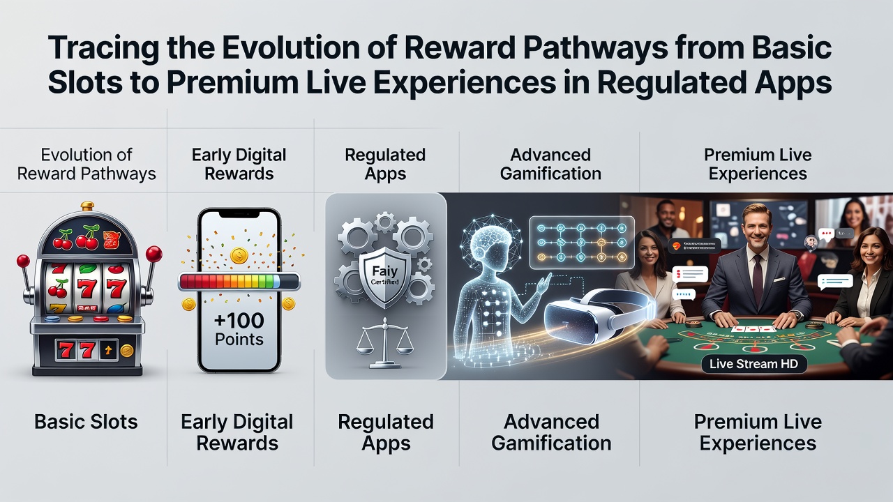 Early slot machine interfaces showing basic reward point accumulation in regulated digital platforms