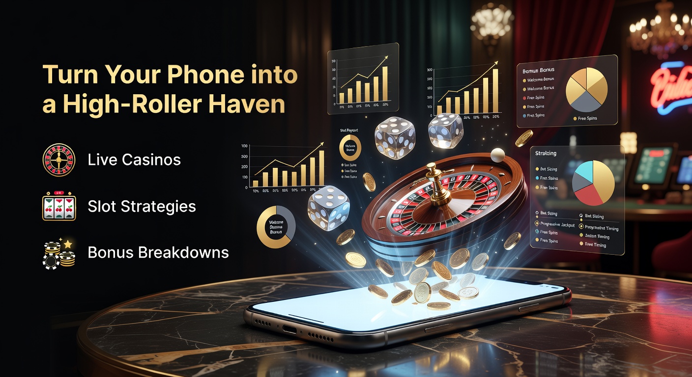 A sleek smartphone displaying a vibrant live casino table with dealers and cards in action, evoking the excitement of high-stakes mobile gaming